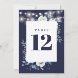 Invitación Cadena Rustica Azul de Marina Enciende Número de T