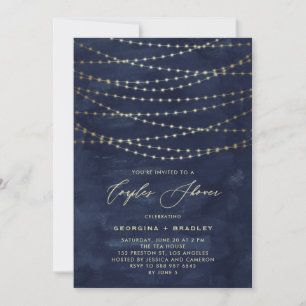 Invitación Cadena Twinkle Gold Enciende La Ducha De Las Parej