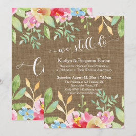 Invitación Cadenas de Luces con Encaje de Yute Seguimos Hacie