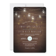 Cadenas rusticas de Mason Jars Luchan contra Boda