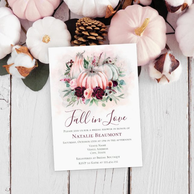 Invitación Cae Calabaza Enamorada Ducha De Novias (Subido por el creador)