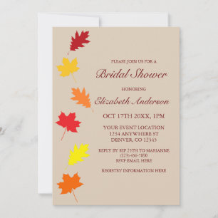 Invitación Cae deja ducha de novia