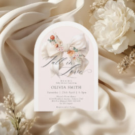 Invitación Cae el ocaso blanco floral en el amor Baby Shower