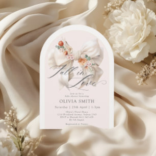 Invitación Cae el ocaso blanco floral en el amor Baby Shower