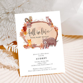 Invitación Cae en amor animales de Woodland, un Baby Shower r