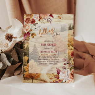Invitación Cae en amor Baby Shower del otoño