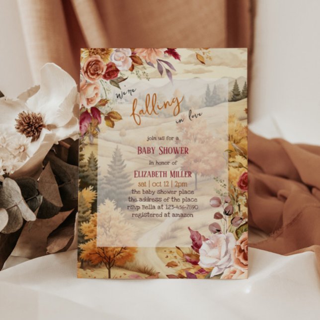 Invitación Cae en amor Baby Shower del otoño (Subido por el creador)