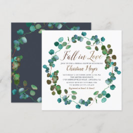 Invitación Cae en amor La vegetación otoñal Wreath Bridal Sho