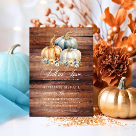 Invitación Cae en amor Rústico de la ducha de novia calabazas