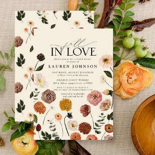 Invitación Cae en amor Terracotta Garden Bridal Shower