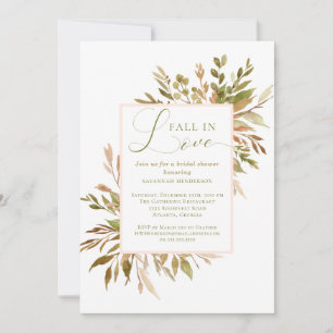 Invitación Cae en amor Verdor Botánico Ducha de Novias