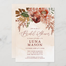 Invitación Cae en Borgoña y Terracota