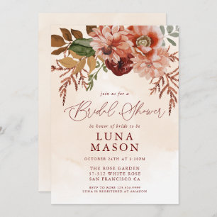 Invitación Cae en Borgoña y Terracota