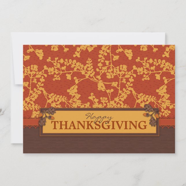 Invitación Cae en color de otoño caliente (Anverso)