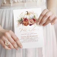 Cae en el amor Bridal Ducha Flores de óxido Calaba