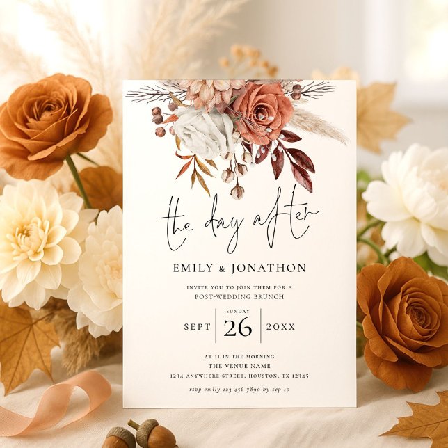 Invitación Cae en Florals El Día Después Del Boda Fotográfico (Subido por el creador)