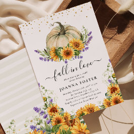 Invitación Cae enamorada Girasol Calabaza Otoño Despedida de 