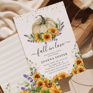 Invitación Cae enamorada Girasol Calabaza Otoño Despedida de 