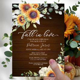 Invitación Cae Enamorada La Verdor De Los Sunflowers Ducha De