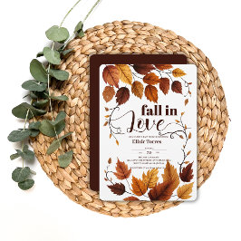 Invitación Cae enamorado de las hojas de otoño Baby Shower