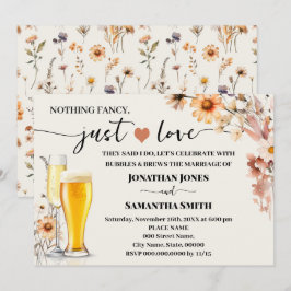 Invitación Cae Flores Silvestres Nada Fancy Sólo Ama A Elopem