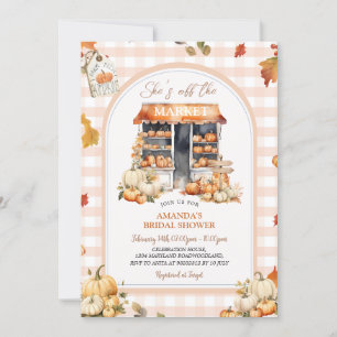Invitación Cae Gingham Está Fuera De La Ducha De Novias Del M