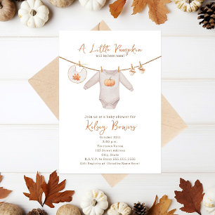 Invitación Cae la calabaza en el otoño Baby Shower neutral