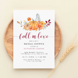 Invitación Cae la ducha de la novia la calabaza del otoño ena