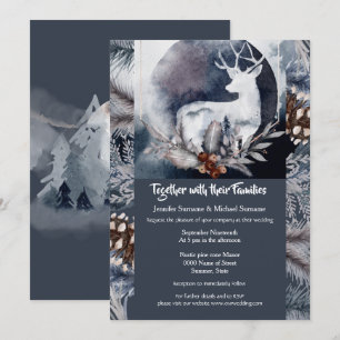 Invitación Cae la silueta de la noche de la silueta de la sel