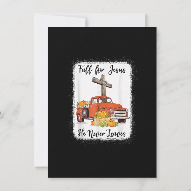 Invitación Cae Por Jesús Que Nunca Deja El Camión De Calabaza (Anverso)