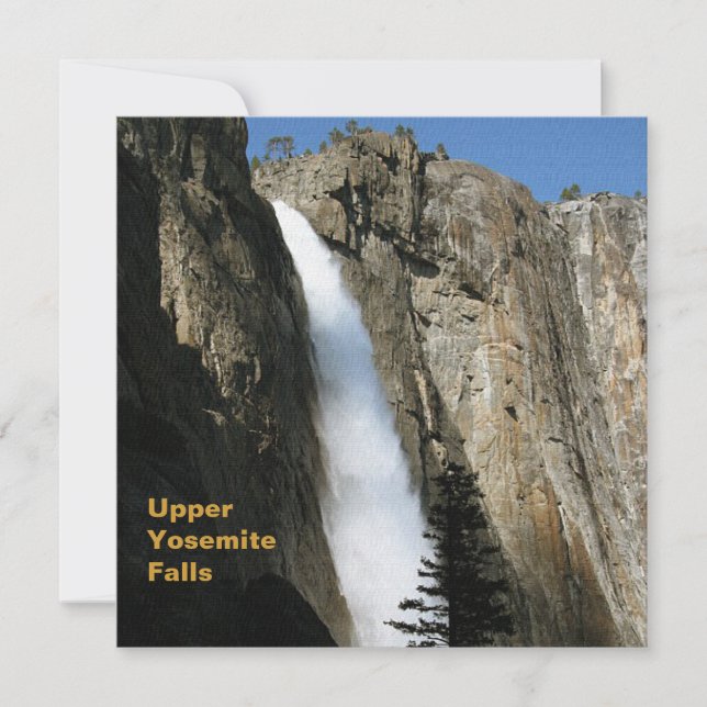 Invitación Cae Yosemite superior en California (Anverso)