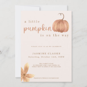 Invitación Caer bebé niña ducha   Una Calabaza