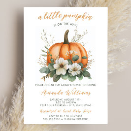 Invitación Caer calabaza en el camino a Baby Shower