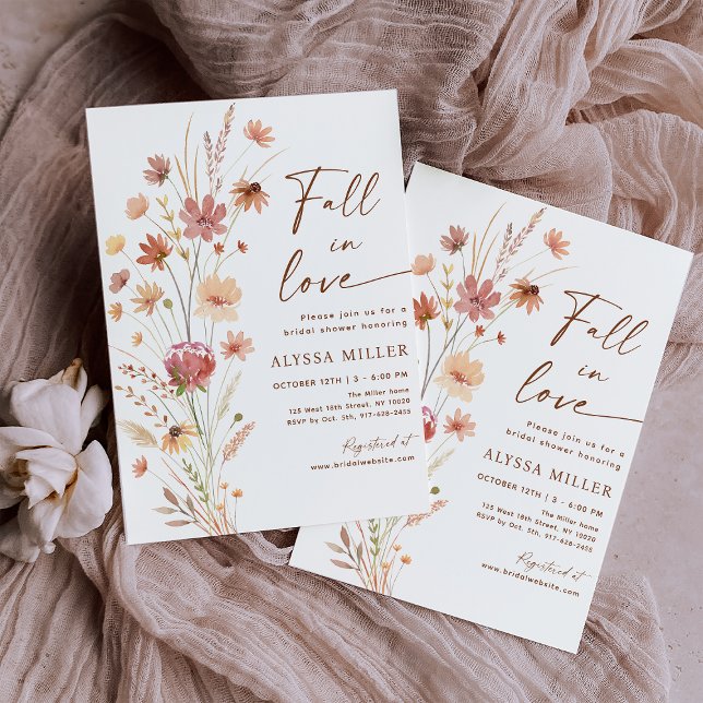 Invitación Caer en amor Boho Flor silvestre ducha de novias (Subido por el creador)