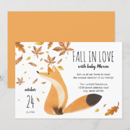 Invitación Caer en Baby Shower // Caer enamorada del bebé // 