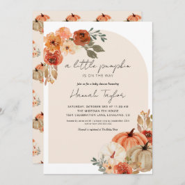 Invitación Caer en Baby Shower un poco de calabaza