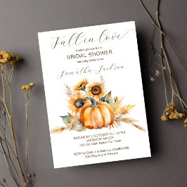 Invitación Caer en el amor boho calabaza girasoles ducha de n