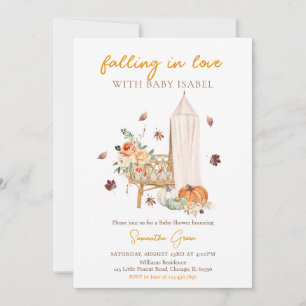 Invitación Caer en el amor Calabaza Baby Shower
