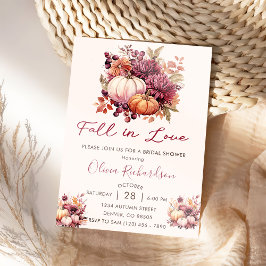 Invitación Caer en el amor Calabaza Ducha de novias