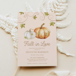 Invitación Caer en el amor Calabaza Ducha de novias