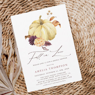 Invitación Caer en el amor Calabaza Ducha de novias