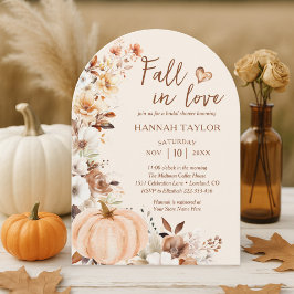 Invitación Caer en el amor Calabaza Ducha de novias