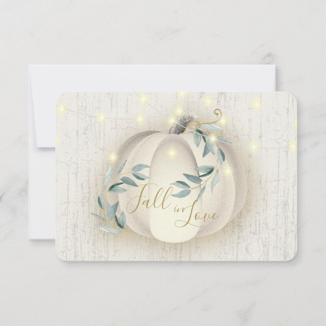 Invitación Caer en el amor Calabaza y una respuesta más ecoló (Reverso)