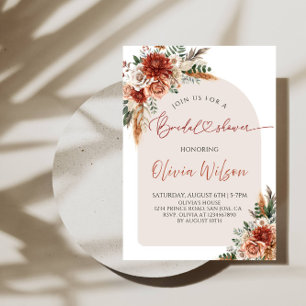 Invitación Caer en el amor ducha de novias- Fiesta rústico de