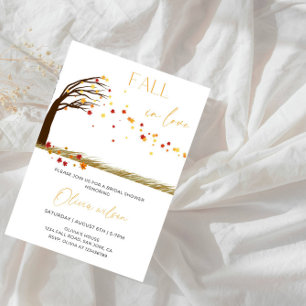 Invitación Caer en el amor ducha de novias - hojas y encanto