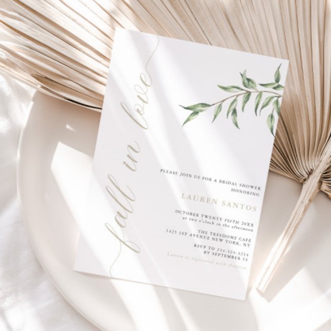 Invitación Caer en el amor - Ducha Mínima de Novias | Invitac (Available for print and instant digital download!)