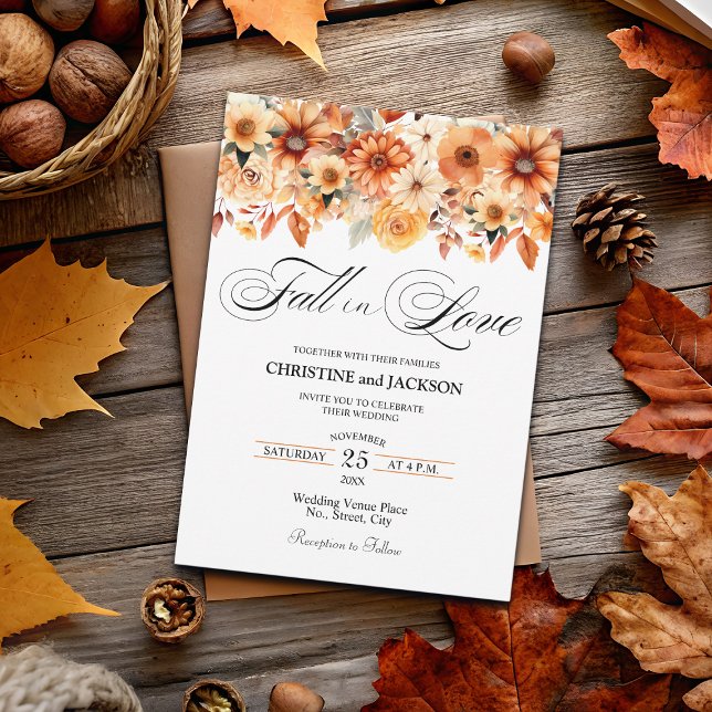 Invitación Caer en el amor Elegante Boda de Boho Floral (Subido por el creador)
