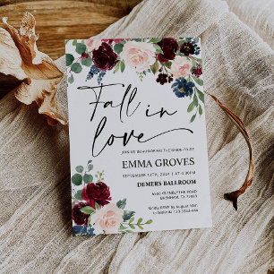 Invitación Caer en el amor en la ducha de novias