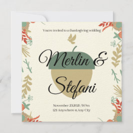 Invitación Caer en el amor invitando a una boda