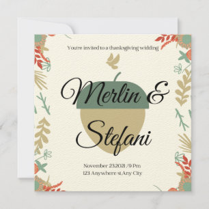 Invitación Caer en el amor invitando a una boda